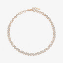 My Twin Diamond Tennis Necklace Pink Gold 8.18ct