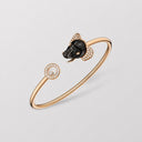 Happy Diamonds Elephant Bangle Belle Vante Ethical Rose Gold Diamonds Silver Obsidian