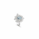 Belle Vante White Gold Aquamarine and Diamond Ring