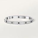 Belle Vante Love Bracelet Classic Model Paved Ceramic White Gold