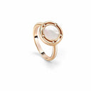 Belle Vante Pink Gold Ring with Mother of Pearl and Diamonds