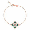 Belle Vante Princess Flower Bracelet with Diamonds and Malachite