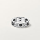 Belle Vante Love Classic Paved Ceramic Ring 5.5mm White Gold