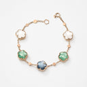 Belle Vante Petit Joli Bracelet in 18k Rose Gold with Pearl of the Moon Gem, Lunar Garden Gem, Lunar Night Blue Gem and Diamonds