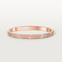 Belle Vante LOVE Medium Paved Diamond Bracelet Rose Gold