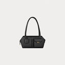 Ice Cube Shoulder Bag Belle Vante Ethical Black Calfskin