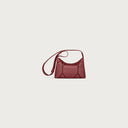 Diamond Crossbody Bag Belle Vante Ethical Rosewood Grained Calfskin