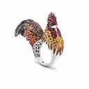 Belle Vante Gallo Ring in 18kt White Gold with Sapphires and Diamonds