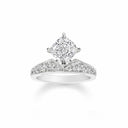 Belle Vante Éclat Floral Solitaire Ring Platinum Diamond 2cts
