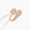 Belle Vante Cleo Full Diamond Ring Yellow Gold Diamond