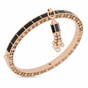 Belle Vante Art Deco Bangle with Black Jade and Diamonds