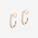 Gatsby Small Pavé Diamond Hoop Earrings Pink Gold 0.17ct