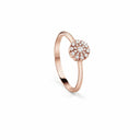 Belle Vante Pink Gold and Diamonds Flower Ring