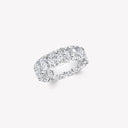 Belle Vante Claw Set Oval Diamond Eternity Ring Platinum