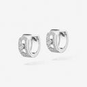 Move Noa Pavé Diamond Hoop Earrings White Gold 0.30ct