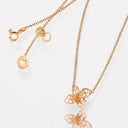 Belle Vante Petit Garden Necklace in 18k Rose Gold with White and Champagne Diamonds