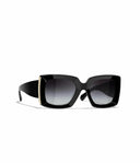 Belle Vante Rectangle Sunglasses Acetate Black & Gold | 5435 C622/S6 A71377 X08101 S2216