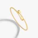 Belle Vante Gold Slim Slip-On Bracelet with Diamond Pyramids