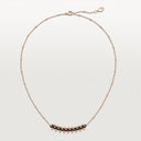 Belle Vante Clash Pendant Onyx Rose Gold Necklace 38-41cm