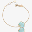 Belle Vante Petit Joli Bracelet in 18k Rose Gold with Sea Moon Gem and White and Champagne Diamonds