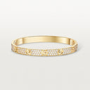 Belle Vante LOVE Classic Paved Diamond Bracelet Yellow Gold