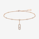 Move Uno Pavé Diamond Anklet Pink Gold 0.35ct