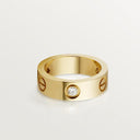 Belle Vante LOVE Classic Ring 5.5mm 3 Diamonds Yellow Gold