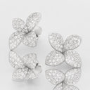 Belle Vante Petit Garden Stud Earrings in White Gold