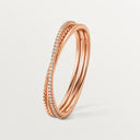Belle Vante Semi-Paved Diamond Bracelet Rose Gold 1.52ct