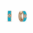 Belle Vante Love in Verona Earrings with Turquoise Ceramic Enamel and Diamonds