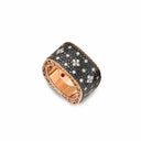 Belle Vante Venetian Princess Ring in 18k Gold with Black and White Diamonds