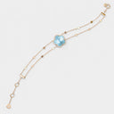 Belle Vante Bon Ton Bracelet in 18k Rose Gold with Venus Blue Topaz and White Diamonds