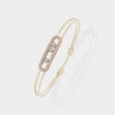 Care(s) Turquoise Cord Pavé Diamond Bracelet Pink Gold 0.26ct
