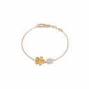 Belle Vante White and Yellow Gold Bracelet with Citrine Quartz and Diamonds