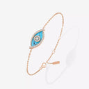 Lucky Eye Turquoise Diamond Bracelet Pink Gold 0.32ct