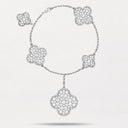 Belle Vante Magic Alhambra 5 Motifs Bracelet in 18K White Gold with Diamonds