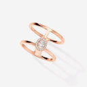 Glam'Azone Pavé Diamond Ring 2-Row Medium Model 06173-PG