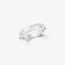 Belle Vante D Shape Wedding Band Platinum 5mm