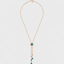 Belle Vante Medium Rose Gold Malachite Diamond Pendant