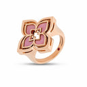 Belle Vante Venetian Princess Ring in 18k Rose Gold with Diamonds and Rhodonite