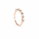 Belle Vante Pink-Gold Half-Eternity Ring with Diamonds, 2.70 mm