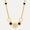 Mangalsutra Necklace Belle Vante Ethical Yellow Gold Diamonds Onyx