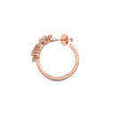 Belle Vante Pink Gold Earrings with Brown Diamonds and White Diamonds