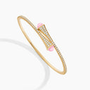 Belle Vante Yellow Gold Diamond Slim Slip-On Bracelet