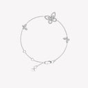Belle Vante Butterfly Silhouette Diamond Mini Bracelet White Gold