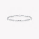 Belle Vante Round and Emerald Cut Diamond Bracelet in White Gold