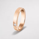 Belle Vante Toujours Signature Etoiles Wedding Band in 18K Rose Gold with Diamond