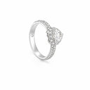 Belle Vante Platinum Engagement Ring with Heart-Cut Diamond