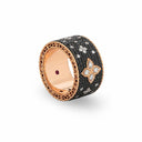 Belle Vante Venetian Princess Ring in 18kt Rose Gold with Black and White Diamonds