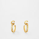 Belle Vante Coco Hoop Earrings Medium 18K Yellow Gold
